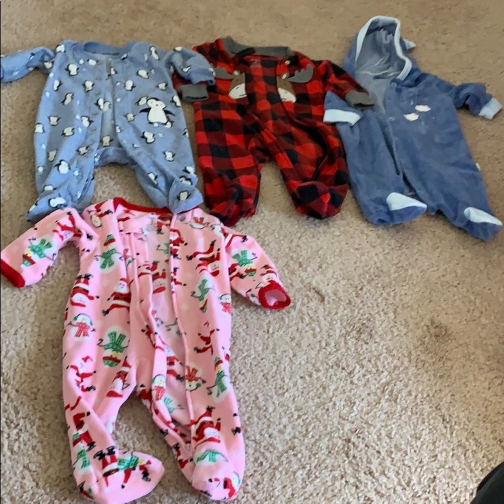 Four fleece jumpsuit for 3 months baby